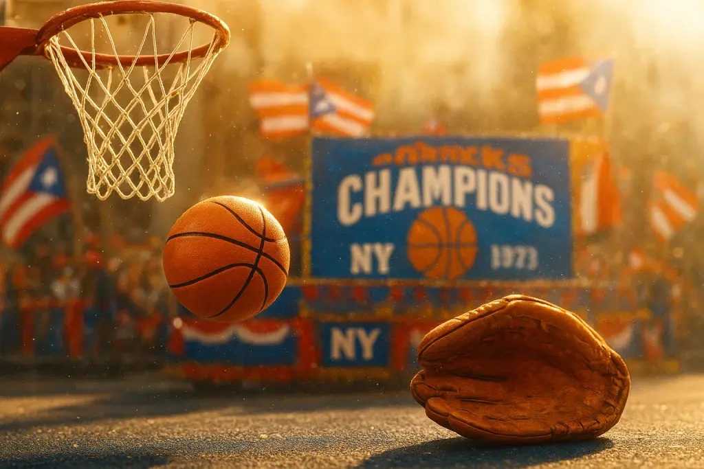 Alvarado Celebrates Knicks Title on Puerto Rican Day Parade Float Alongside New York Mayor
