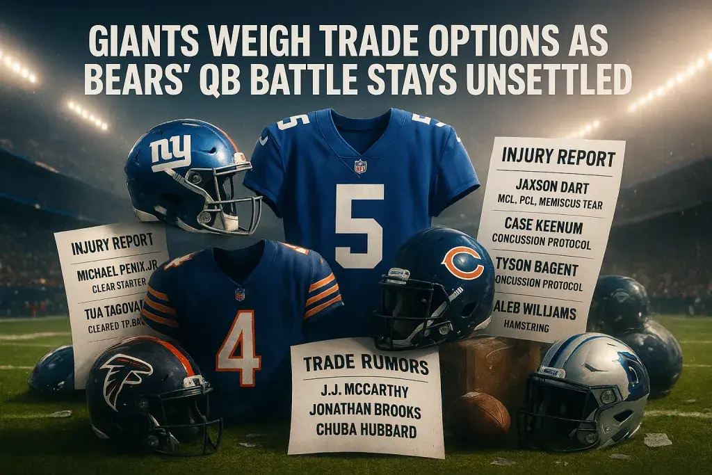Giants Weigh Trade Options As Bears' QB Battle Stays Unsettled