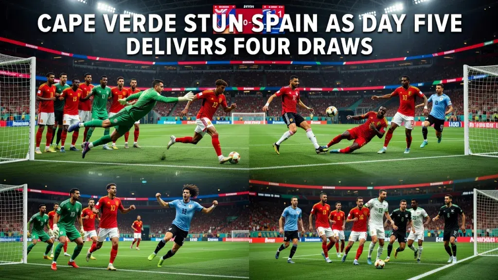 Cape Verde Stun Spain as Day Five Delivers Four Draws