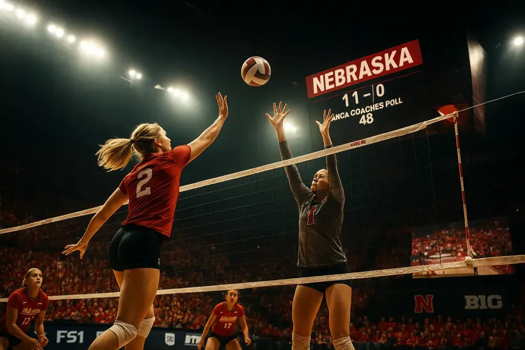 Top-Ranked Nebraska Puts Unbeaten Run on Line Against Ohio State