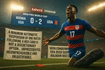 UEFA Condemns FIFA Over Suspended Balogun Red Card Ban